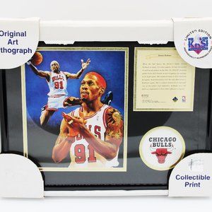 KRSI Limited Edition Original Art Lithograph Chicago Bulls Dennis Rodman